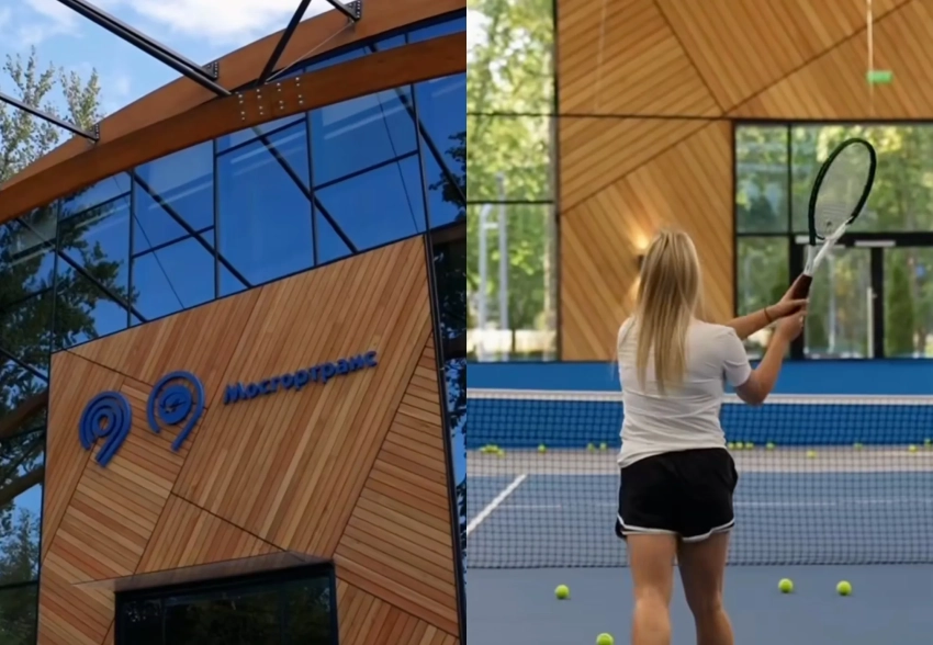 Заместитель мэра Москвы Максим Ликсутов открыл "самый красивый" теннисный корт в России для сотрудников Мосгортранса