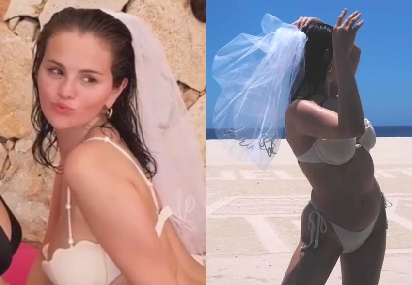 Селена Гомес отметила девичник в бикини