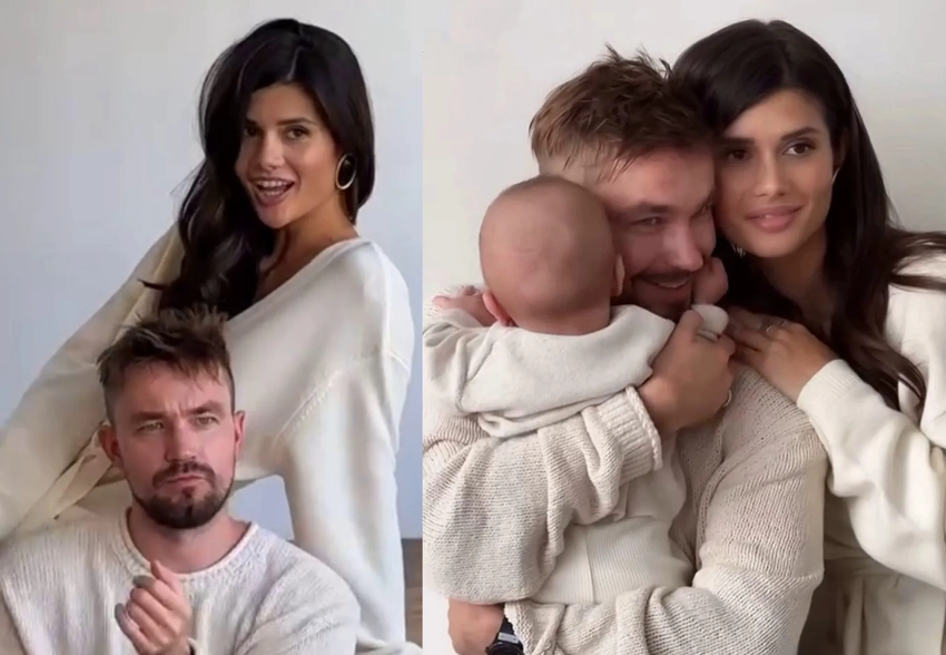 Александр и Виктория Петровы снялись в первой семейной фотосессии с сыном