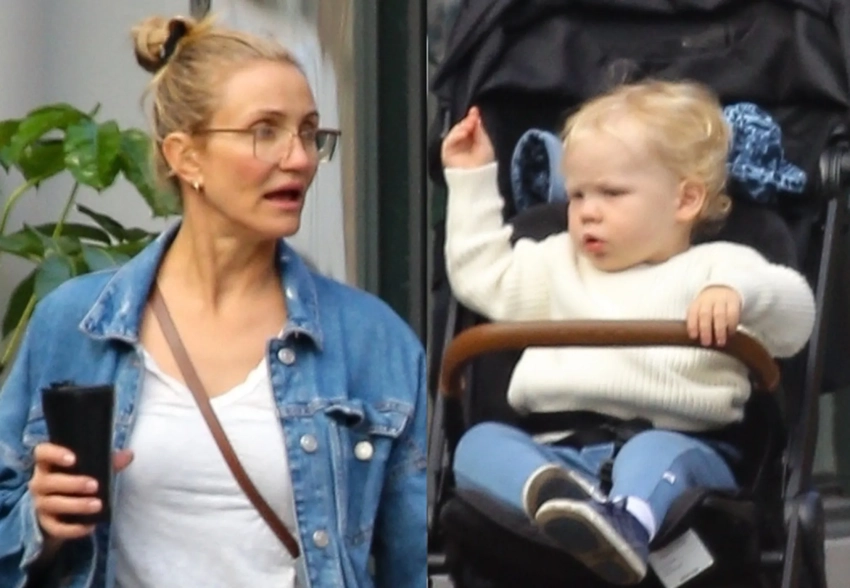 Кэмерон Диас засняли с мужем и подросшим сыном