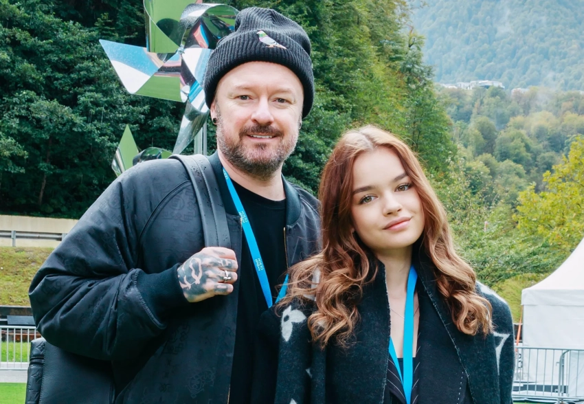 50-летний Марк Горобец с 18-летней женой, Дарья Мороз, Рузиль Минекаев на фестивале "Новый сезон"