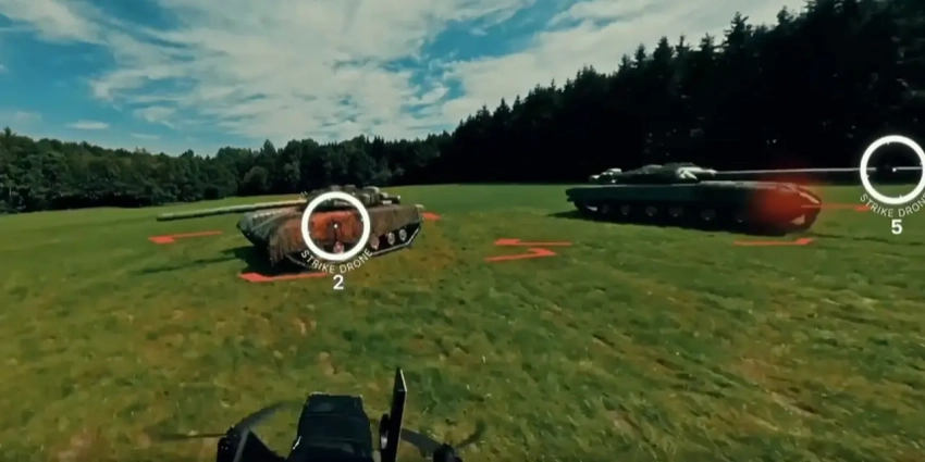 БПЛА с коллективной координацией: США показали атаку условных танков роем дронов