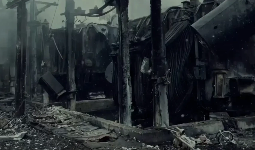 Противник показал кадры разрушенной электроподстанции в Одесской области