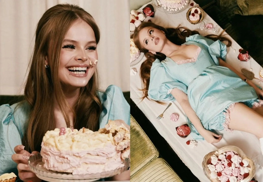 Дочь Виталия Гогунского в честь 16-летия снялась лёжа на столе среди пирожных