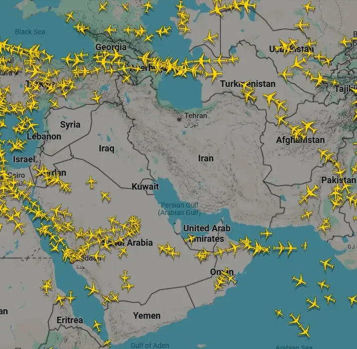NYT: на Ближнем Востоке отменено около 2500 авиарейсов
